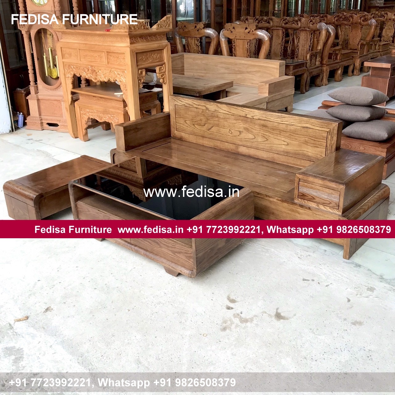 Wooden Sofa Set Wooden Wakefit Sofa Set No-11717 Wooden Setty Set