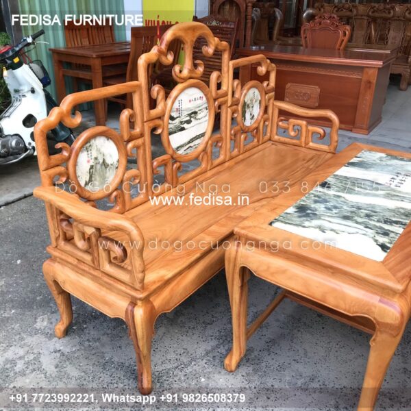 Wooden Sofa Set Wooden Navy Blue Couch Set No-11838 Godrej Wooden Sofa