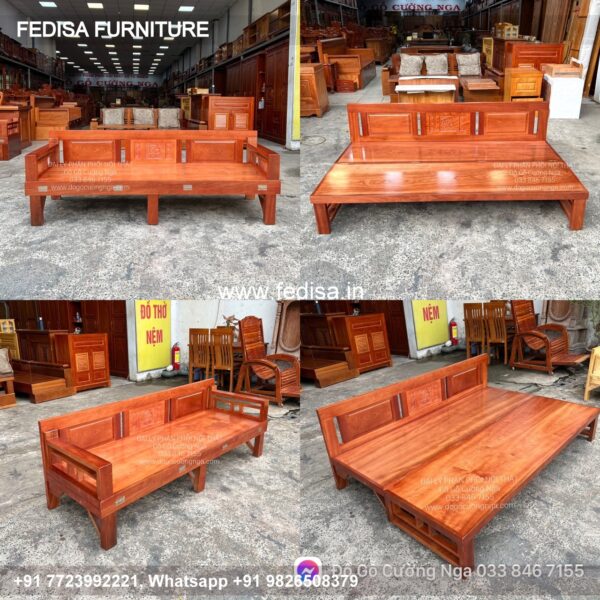 Wooden Sofa Set Slim Wooden Sofa Set No-11994 Wooden Corner Sofa