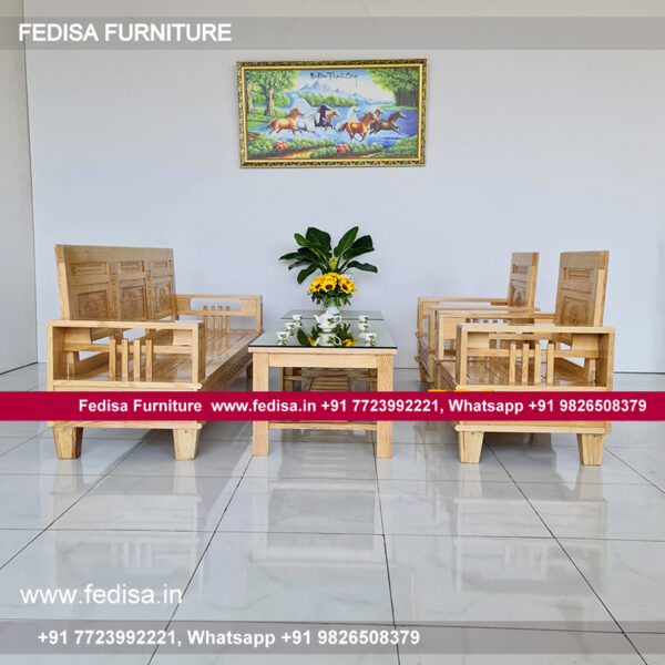 Wooden Sofa Set Wooden Lobby Sofa Set No-12323 L Shape Wooden Sofa