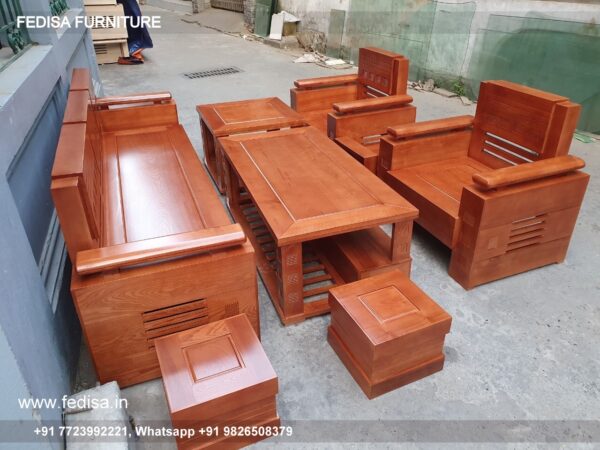 Wooden Sofa Set Wooden Chesterfield Leather Sofa Set No-12369 Designer Wooden Sofa Set