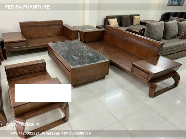 Wooden Sofa Set Wooden Light Sofa Set No-12423 Godrej Wooden Sofa
