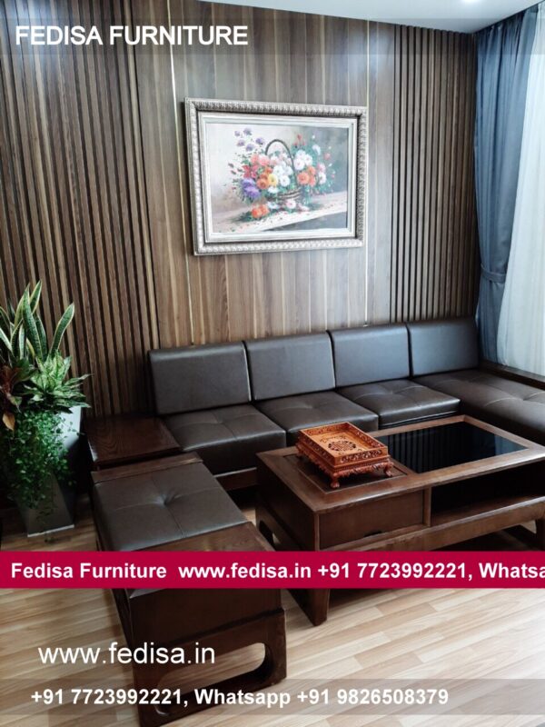 Wooden Sofa Set Wooden Modular L Shaped Sofa No-12447 Wooden Sofa Set