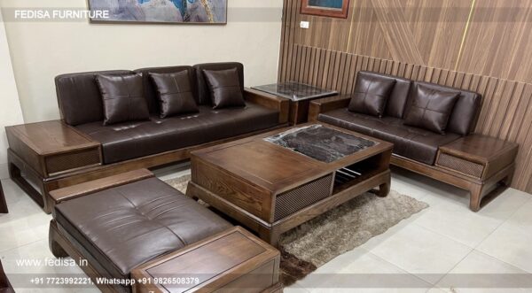 Wooden Sofa Set Wooden Seater Sofa Set No-12454 Wooden Settee