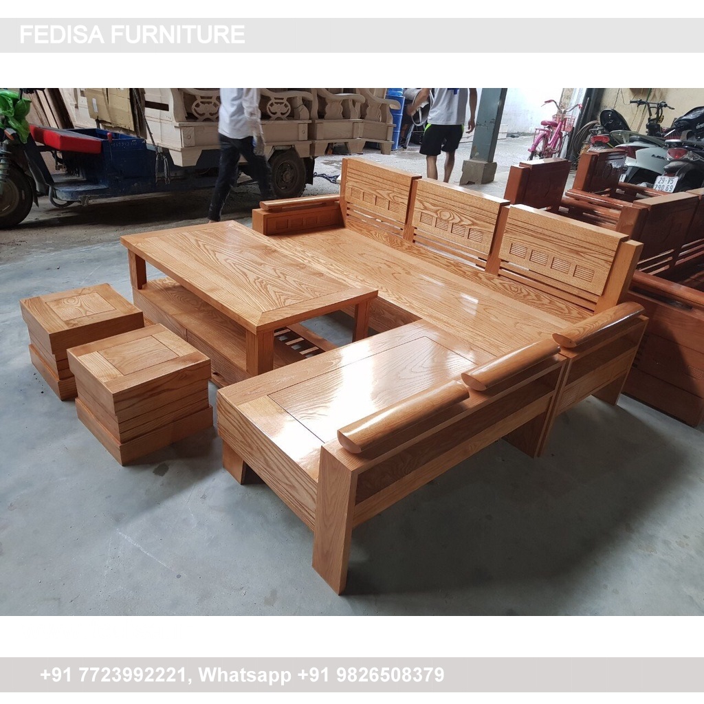 Wooden Sofa Set Wooden Sofa Set Brown Color No-12488 Godrej Wooden Sofa