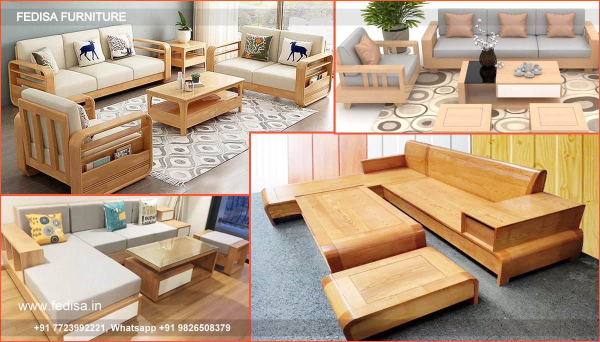 Wooden Sofa Set Wooden Fabric Living Room Sets No-12503 Second Hand Wooden Sofa