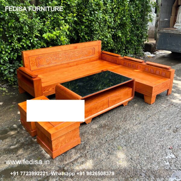 Wooden Sofa Set Wooden Leatherette Sofa Set No-12527 L Shape Sofa Set Wooden