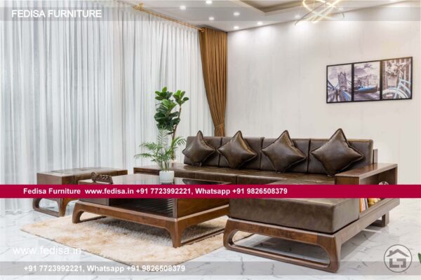 Wooden Sofa Set Wooden Latest Sofa 2029 No-12583 L Shape Wooden Sofa