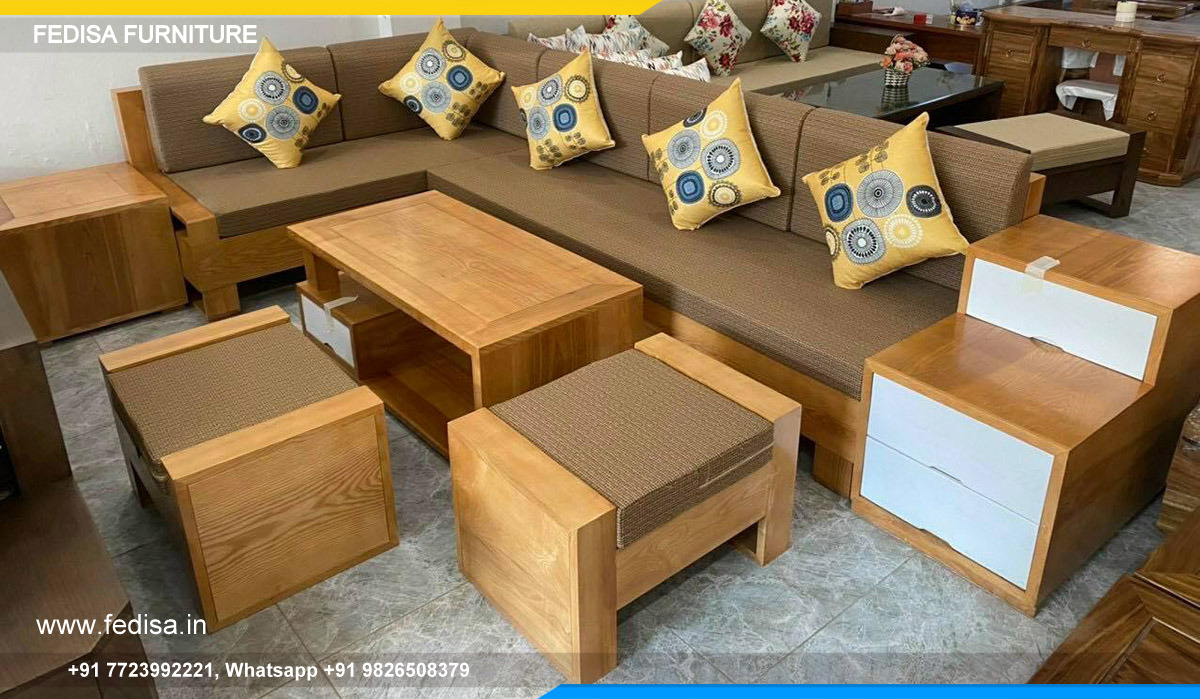 Wooden Sofa Set Wooden Plush Modular Sectional Set No-12589 Wooden Sofa Online