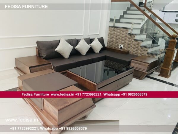 Wooden Sofa Set Wooden L Shaped Sofa Recliner No-12612 Best Wooden Sofa