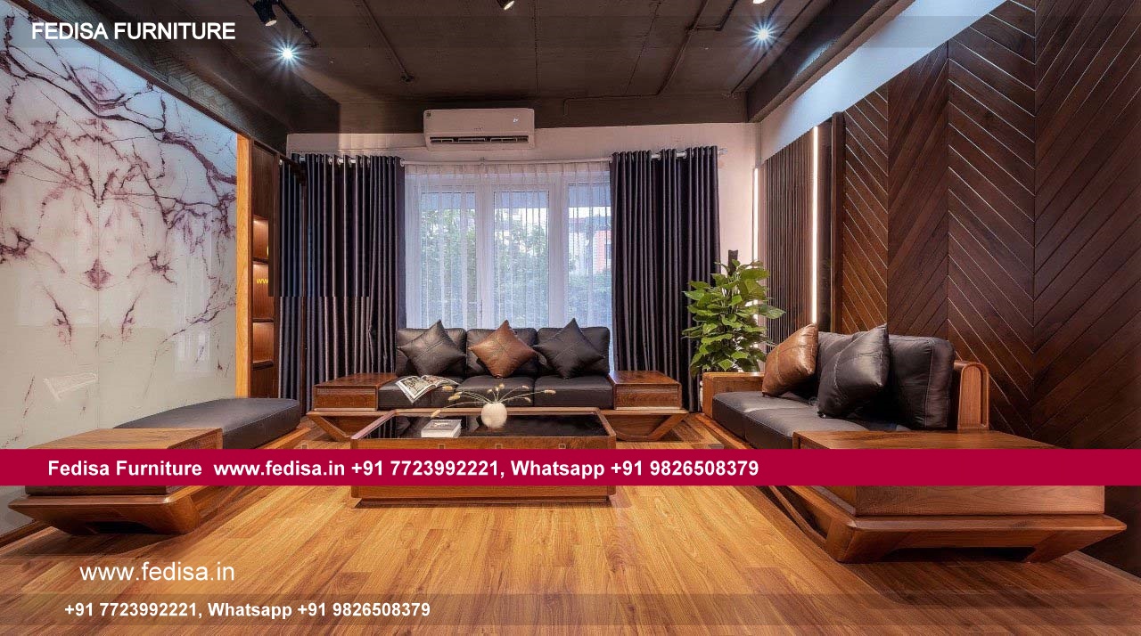 Wooden Sofa Set Wooden Suede Living Room Set No-12672 27 Seater Wooden Sofa Set