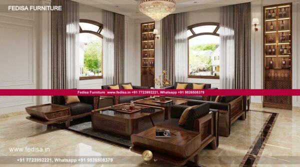 Wooden Sofa Set Wooden Velvet L Shaped Sectional No-12695 Black Wooden Sofa Set