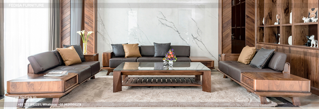 Wooden Sofa Set Wooden U Shaped Modular Sectional No-12713 L Shape Wooden Sofa