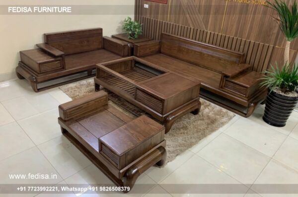 Wooden Sofa Set Wooden 11 Piece Living Room Furniture Sets No-12823 Royal Oak Wooden Sofa Set