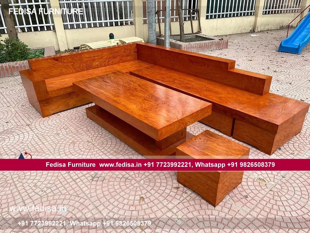 Wooden Sofa Set Wooden Floral Living Room Sets No-12843 L Shape Wooden Sofa