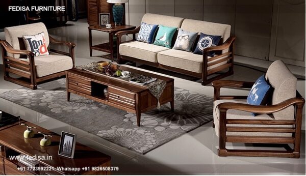 Wooden Sofa Set Wooden Victorian Couch Set No-12858 115 Seater Wooden Sofa Set