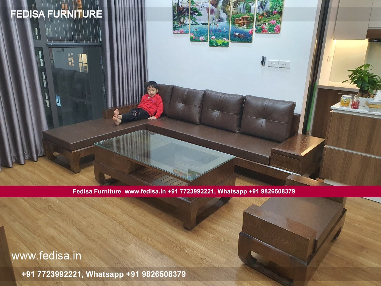 Wooden Sofa Set Wooden Power Sofa Set No-12890 Black Wooden Sofa Set