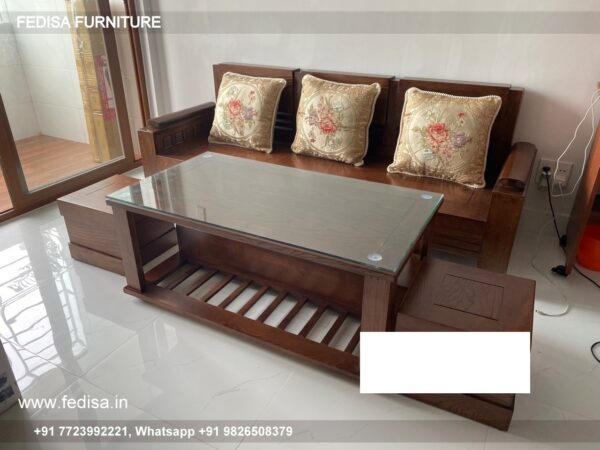 Wooden Sofa Set Wooden L Sofa No-12900 Wooden Setty