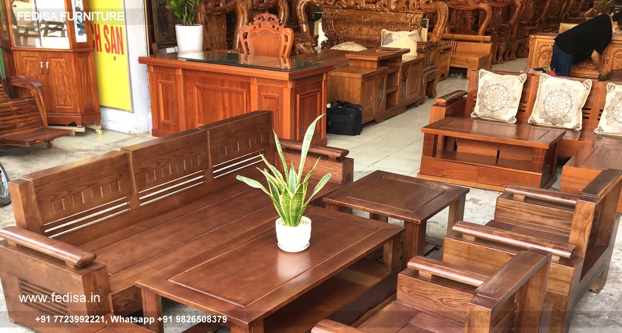 Wooden Sofa Set Wooden L Shape Sofa Set No-12901 Damro Wooden Sofa Set