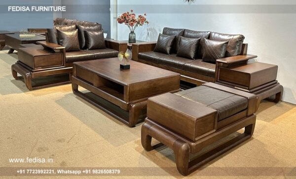 Wooden Sofa Set Wooden Modern Couch Set No-13017 17 Seater Wooden Sofa Set