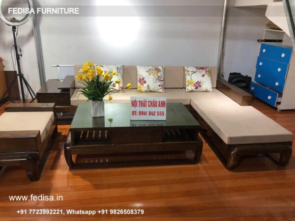Wooden Sofa Set Wooden Black Couch Set No-13107 55 Seater Wooden Sofa Set