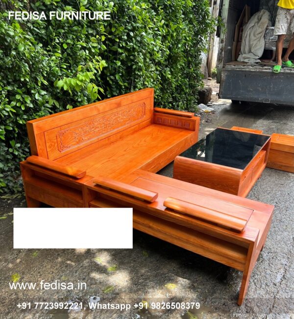 Wooden Sofa Set Wooden 19 Seater Corner Sofa No-13582 Godrej Wooden Sofa
