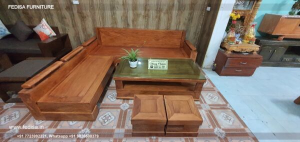 Wooden Sofa Set Wooden L Shape Sofa Come Bed With Storage No-13670 Wooden Sofa Set Online Flipkart