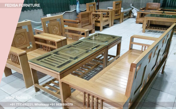 Wooden Sofa Set Wooden 18 Seater L Shape Sofa No-13697 Wooden Carved Sofa Set