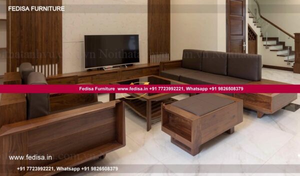 Wooden Sofa Set Wooden Navy Blue L Shaped Couch No-13819 Simple Wooden Sofa Set