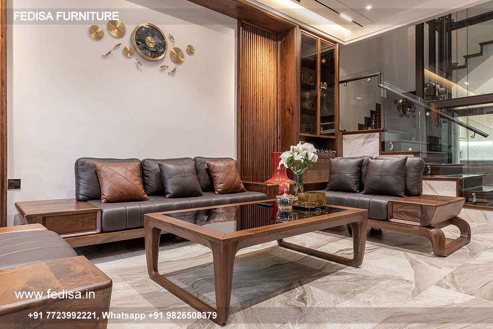 Wooden Sofa Set Wooden L Shape Sofa Near Me No-13840 Latest Wooden Sofa