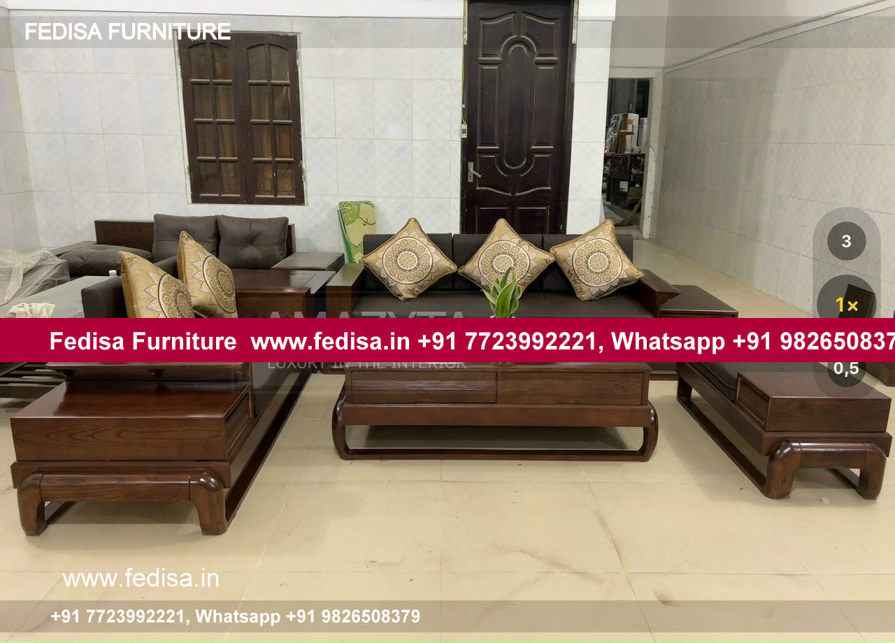 Wooden Sofa Set Wooden Modern Corner Sofa Set No-14018 113 Seater Wooden Sofa Set