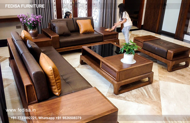 Wooden Sofa Set Wooden L Shape Sofa 3 Seater No-14054 Wooden Sofa Chair Price