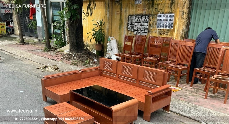 Wooden Sofa Set Wooden Genuine Leather Reclining Living Room Sets No-14067 L Shape Wooden Sofa