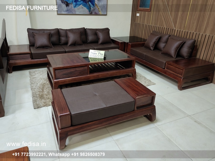 Wooden Sofa Set Wooden Modern Style Sofa Set No-14083 117 Seater Wooden Sofa Set