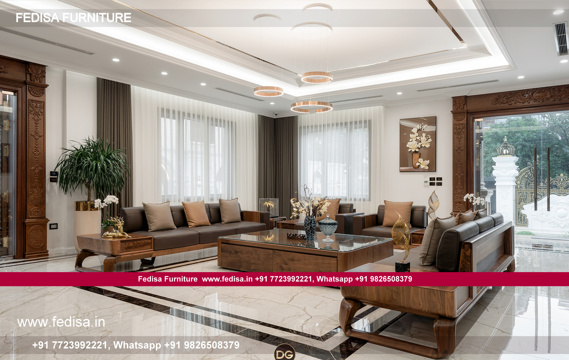 Wooden Sofa Set Wooden Dark Blue Living Room Set No-14148 121 Seater Wooden Sofa Set