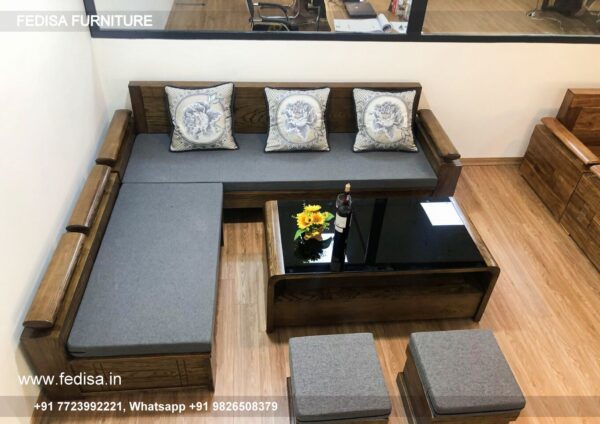 Wooden Sofa Set Wooden L Shape Sofa Under 15010 No-14168 Royal Wooden Sofa Set