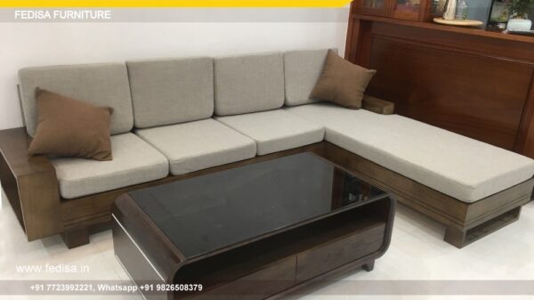 Wooden Sofa Set Wooden Corner Sofa 250 X 260 No-14178 Designer Wooden Sofa Set