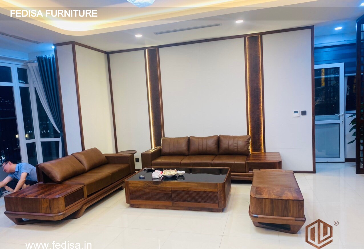 Wooden Sofa Set Wooden Godrej Interio Sofa Set No-14364 L Shape Wooden Sofa Set