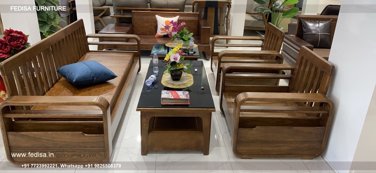 Wooden Sofa Set Wooden Brown Leather Sofa Set No-14417 Royal Wooden Sofa Set