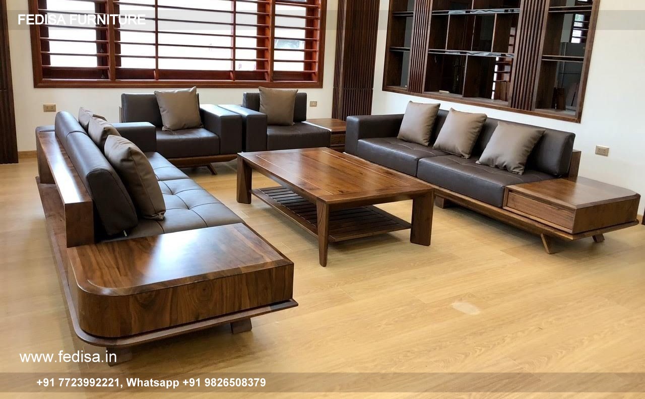 Wooden Sofa Set Wooden Urban Ladder Wooden Sofa No-14476 Simple Sofa Set Wooden