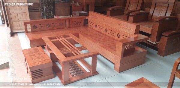 Wooden Sofa Set Wooden Traditional Living Room Sets No-14511 L Shape Wooden Sofa