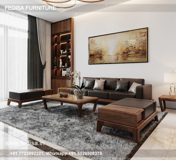 Wooden Sofa Set Wooden Leather Reclining Living Room Sets No-14516 Urban Ladder Wooden Sofa