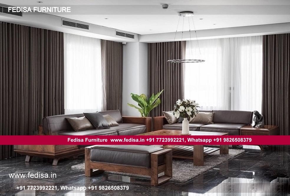 Wooden Sofa Set Wooden Fabric L Shape Sofa No-14709 Wooden Setty