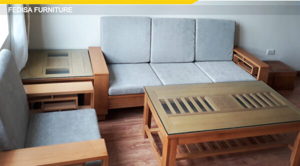 Wooden Sofa Set Wooden Couch Chair Set No-14843 Corner Sofa Set Wooden