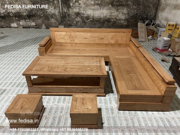 Wooden Sofa Set Wooden L Shape Recliner Sofa Set No-14954 Luxury Wooden Sofa Set