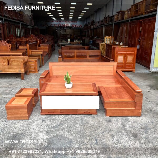 Wooden Sofa Set Wooden L Shape Sofa Come Bed With Storage No-14959 Wooden Sofa Set Online Flipkart