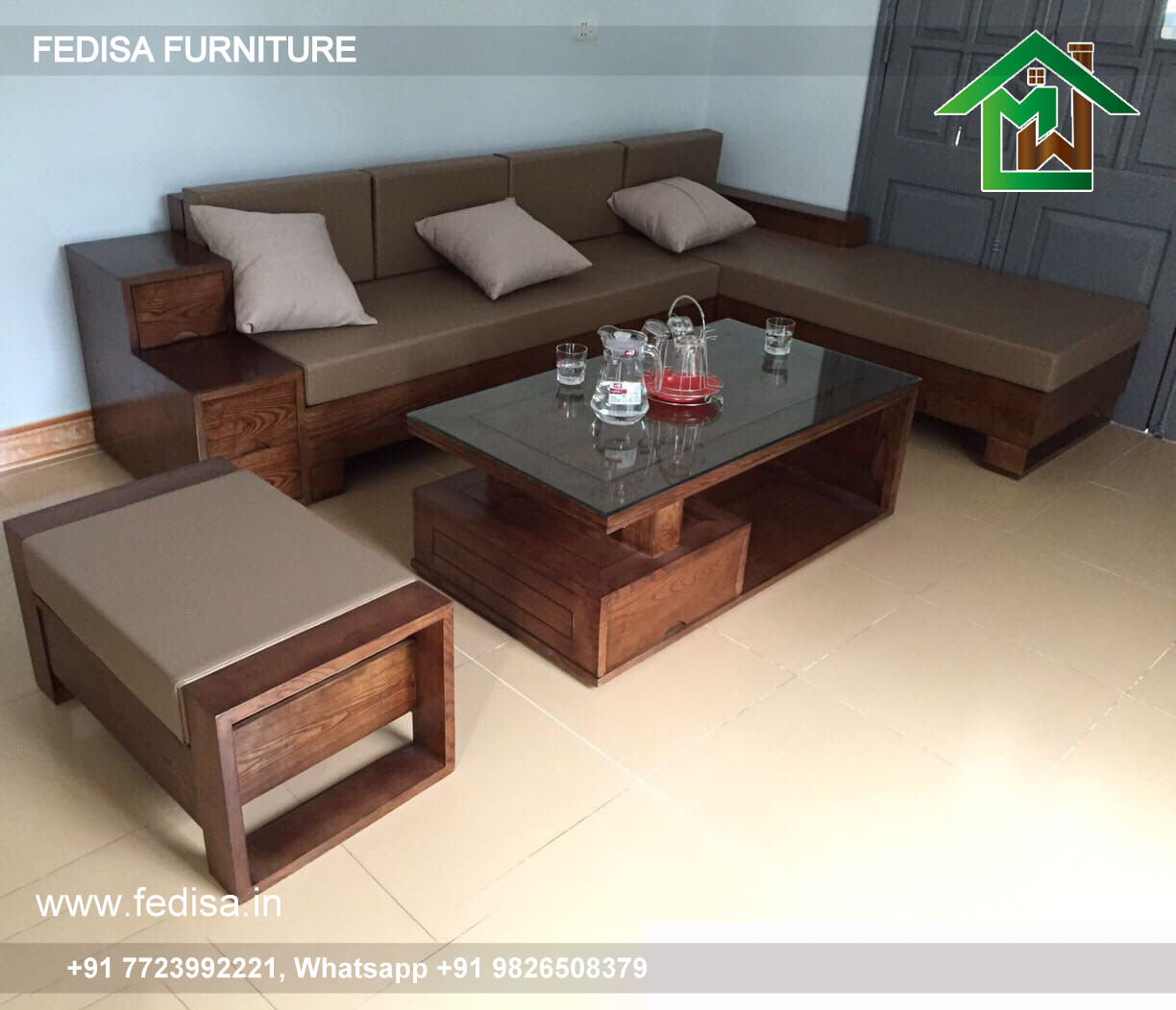 Wooden Sofa Set Wooden Cheap L Sofa No-14974 Wooden Sofa Cushion Set