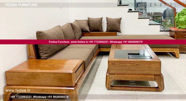 Wooden Sofa Set Wooden L Shape Sofa Under 10011 No-14978 Simple Wooden Sofa Set