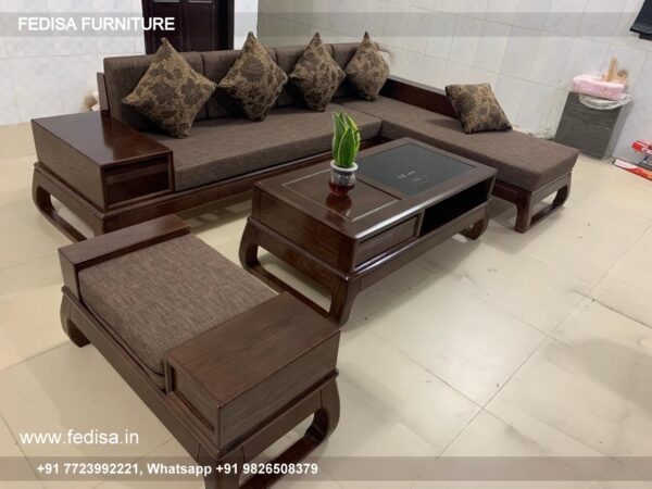 Wooden Sofa Set Wooden Brown Color Sofa Set No-15009 Wooden Frame Sofa Set