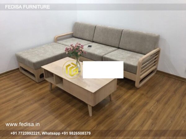 Wooden Sofa Set Wooden Sitting Room Furniture Set No-15027 Wooden Corner Sofa